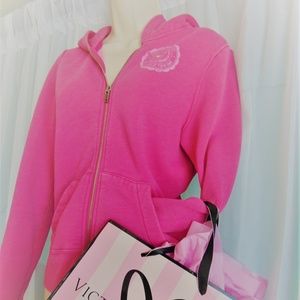 VICTORIA SECRET PINK  Zipper Hoodie, Med